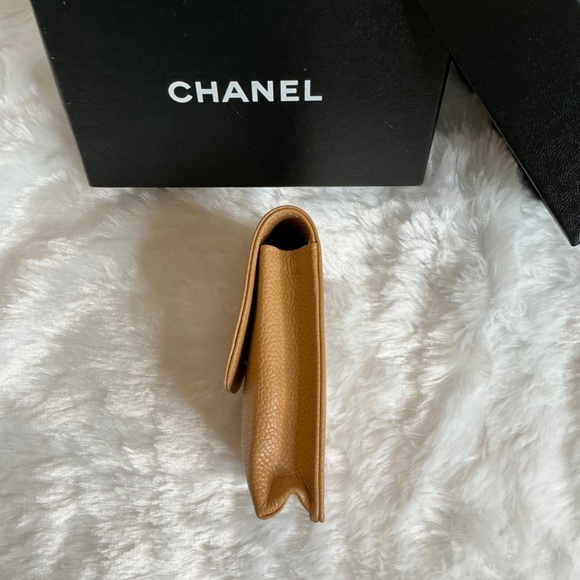 ETUI CHANEL LOGO CC PORTE MONNAIE A13511 EN CUIR CAVIAR BEIGE - Picture 4 of 7